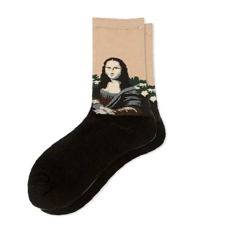 Starry Sky Cotton Sock Mid-calf – Bold & Fun Statement Socks Cerise Max