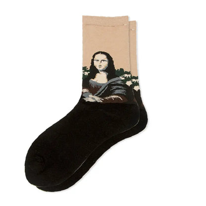 Starry Sky Cotton Sock Mid-calf – Bold & Fun Statement Socks Cerise Max