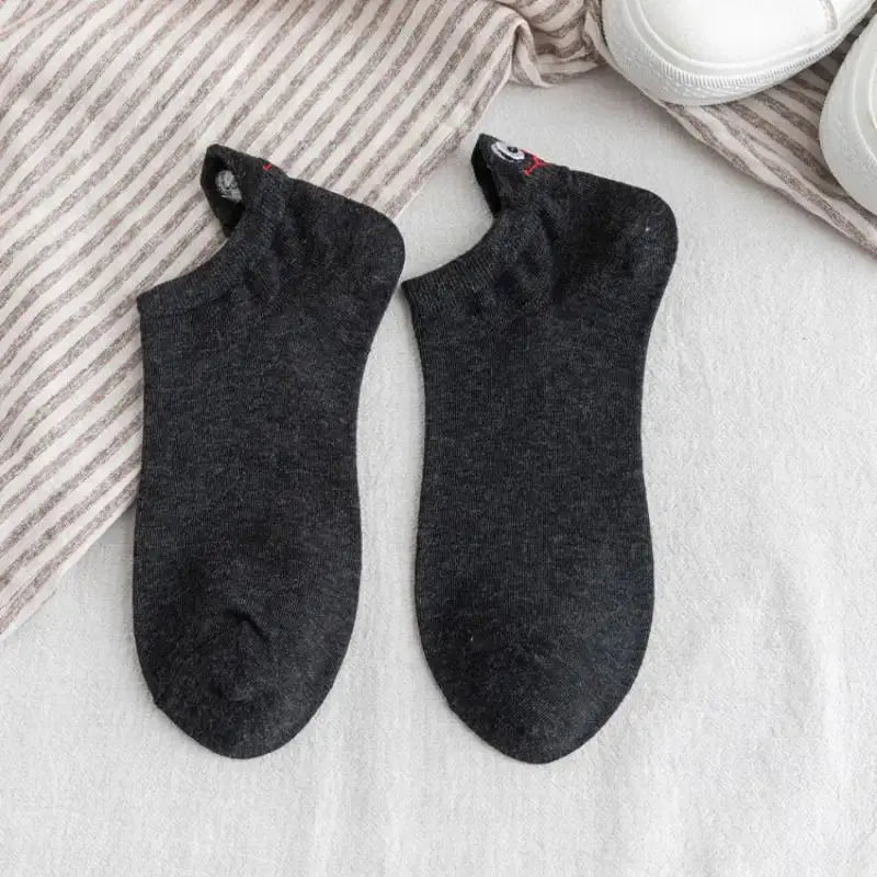 【No】Casual Funny Ankle Socks for Women - Fashion Novelty Design with Cute Embroidery Expressions – Bold & Fun Statement Socks Sockology
