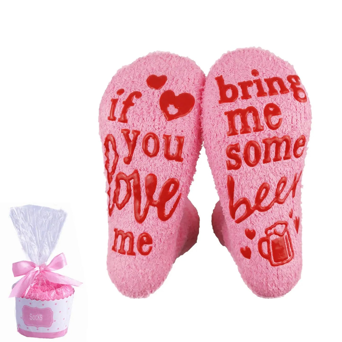 If You Love Me Bing Me Chocolate Coffee Wine Dispensing Cake Socks Terry Sock – Romantic Socks for Couples & Special Moments Cerise Max