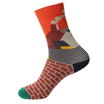 Renaissance Men And Women Mid-calf Spring And Autumn Cotton Sock – Bold & Fun Statement Socks Cerise Max