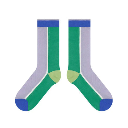 Women's Thin Breathable Spun Glass Simple Cotton Sock – Bold & Fun Statement Socks Cerise Max