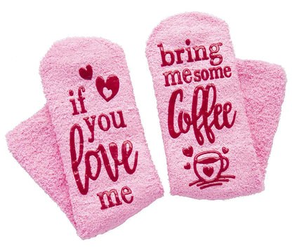 If You Love Me Bing Me Chocolate Coffee Wine Dispensing Cake Socks Terry Sock – Romantic Socks for Couples & Special Moments Cerise Max