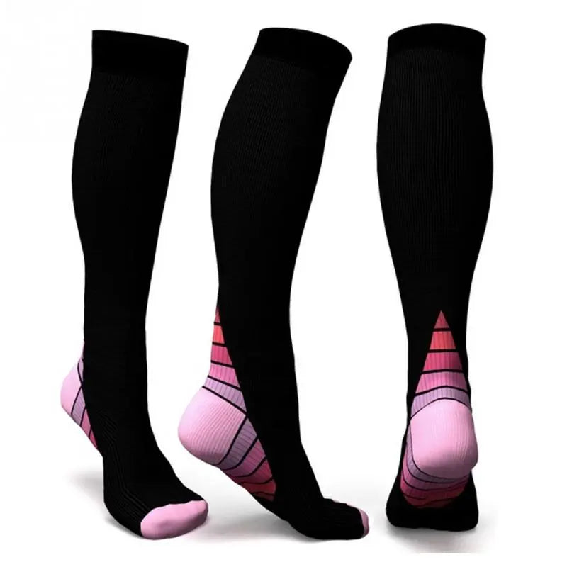 Unisex Men Professional Compression Socks Breathable Travel Activities Fit for Nurses Shin Splints Flight Travel Sports Sock – Medical Grade Compression Socks for Support Cerise Max