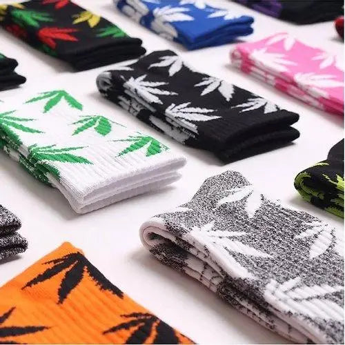 Hemp Leaf Socks – Everyday Comfortable Casual Socks Olive Asteria