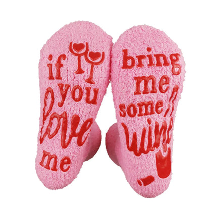 If You Love Me Bing Me Chocolate Coffee Wine Dispensing Cake Socks Terry Sock – Romantic Socks for Couples & Special Moments Cerise Max