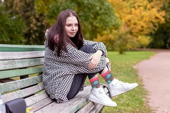 Mini striped Socks - 12 Pairs – Premium Dress Socks for Office & Formal Wear Maroon Menoetius