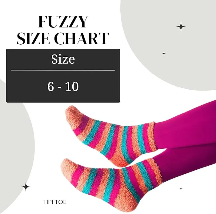 Colorful Patterned Candy Cane Chaos Fuzzy Socks - 6 Pairs – Performance Athletic Socks for Active Wear Maroon Menoetius