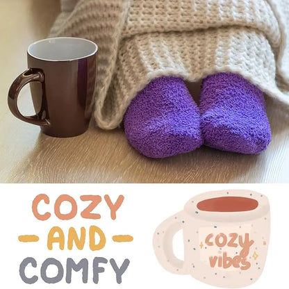 Colorful Patterned Heartfelt Hues Fuzzy Socks - 6 Pairs – Performance Athletic Socks for Active Wear Maroon Menoetius