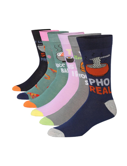 Men's Fiesta Socks - 6 Pairs – Premium Dress Socks for Office & Formal Wear Maroon Menoetius