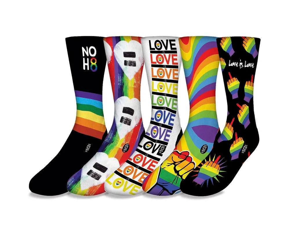 Pride 5 Pack (Bundle) – Bold & Fun Statement Socks Cerise Max
