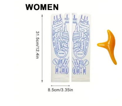 Massage Relieve Tired Feet Socks Acupressure Foot Massager Reflexology Socks Foot Point Sock Foot Point Tool Physiotherapy Sock – Medical Grade Compression Socks for Support Cerise Max