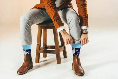 Casual Designer Trending Animal Socks - Cat for Men and Women – Premium Dress Socks for Office & Formal Wear Fuchsia Thrace