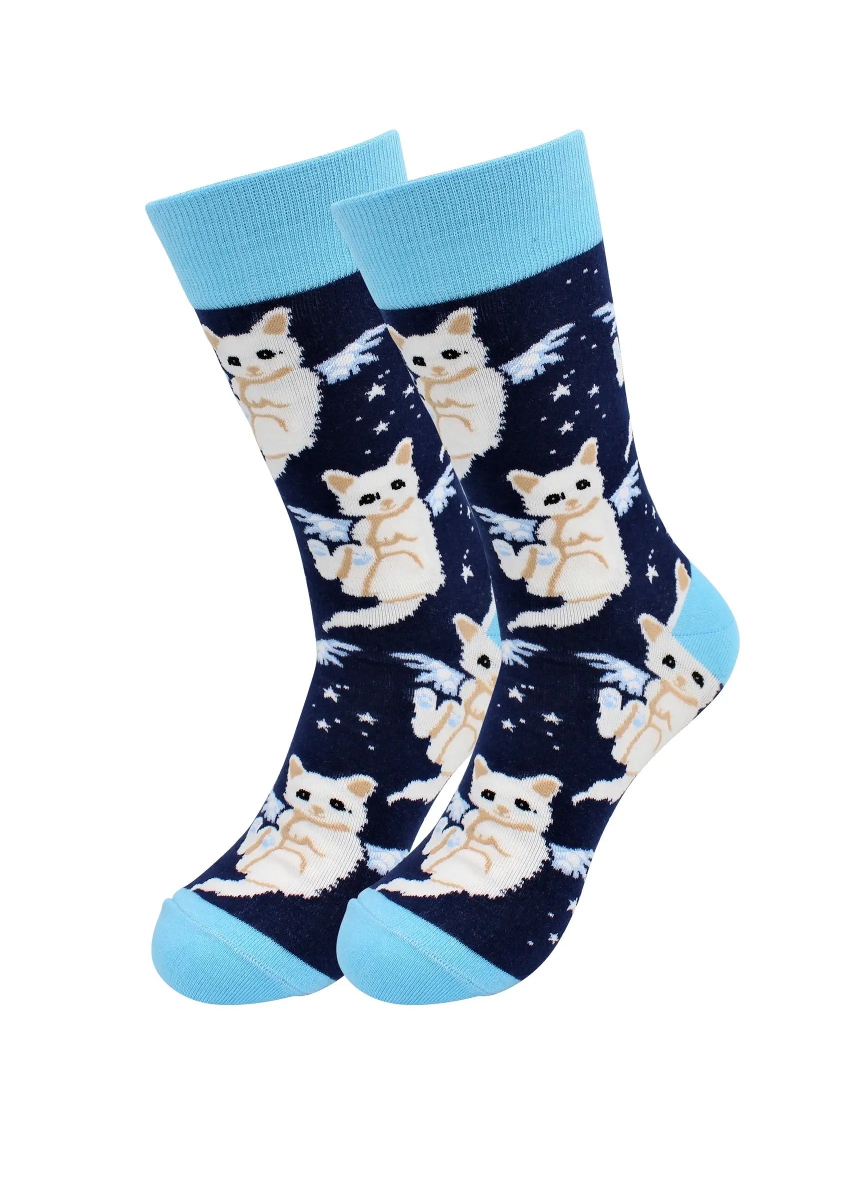 Casual Designer Trending Animal Socks - Cat for Men and Women – Premium Dress Socks for Office & Formal Wear Fuchsia Thrace